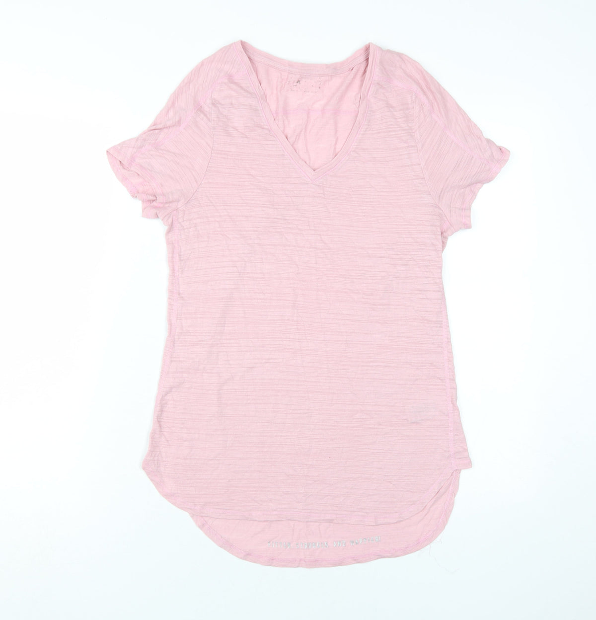 Next Women's Pink V-Neck T-Shirt Size 8