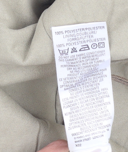 Vintage Marks and Spencer Beige Women's Mid-Length Coat