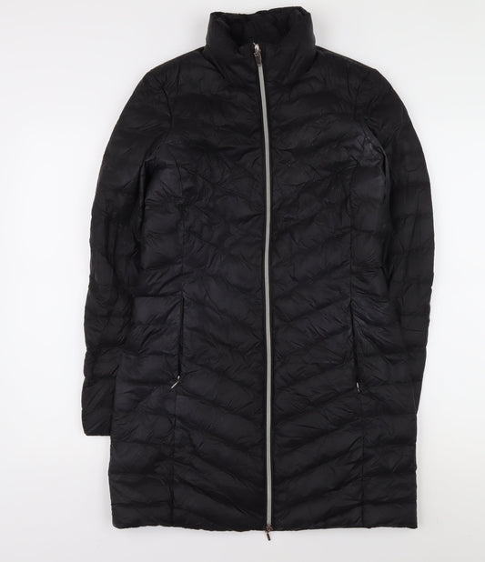 Geox Women's Black Puffer Coat, Size 6, Casual Style