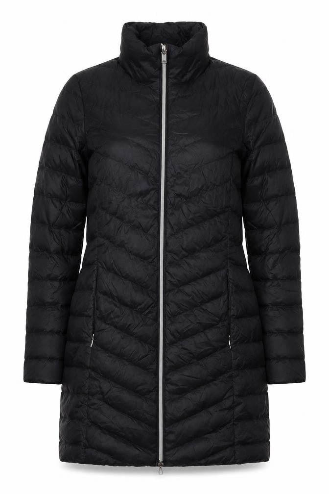 Geox Women's Black Puffer Coat, Size 6, Casual Style