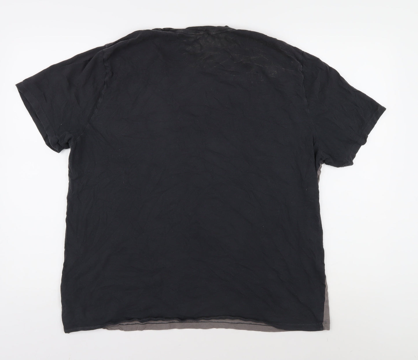 GAP Men's Colourblock T-Shirt XL Black Grey