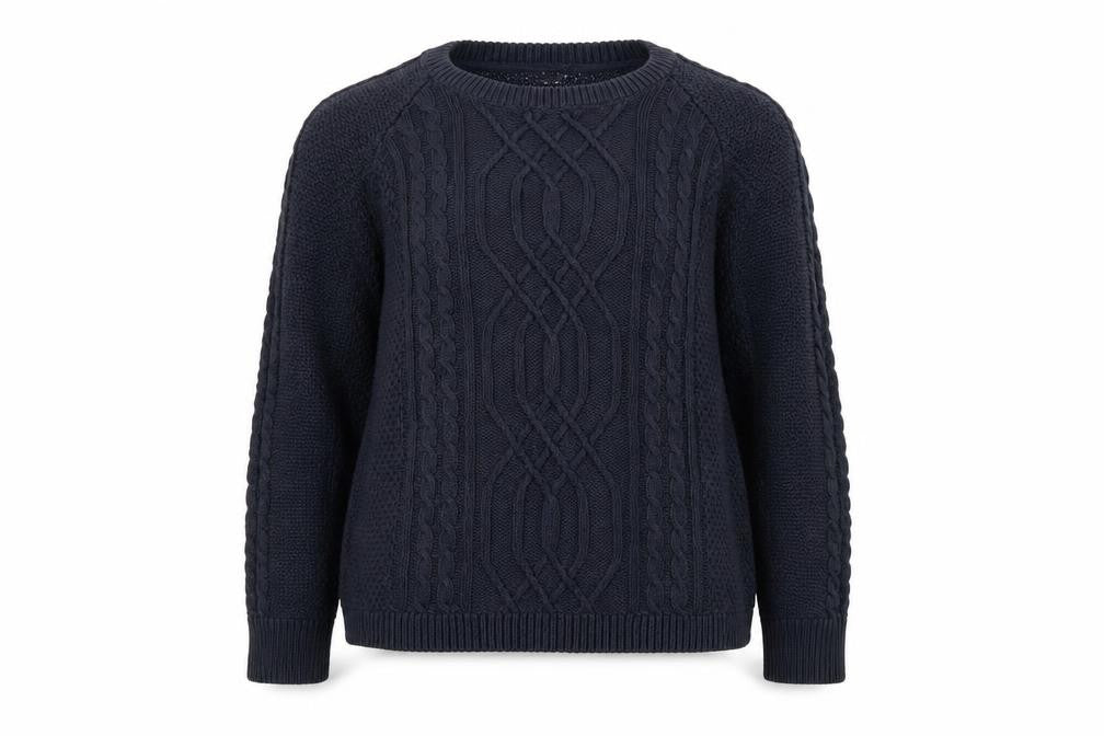 Second Female Women's Blue Cable Knit Jumper M