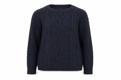 Second Female Women's Blue Cable Knit Jumper M
