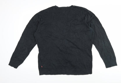 Levi's Men's Black 2XL Pullover V-Neck Jumper