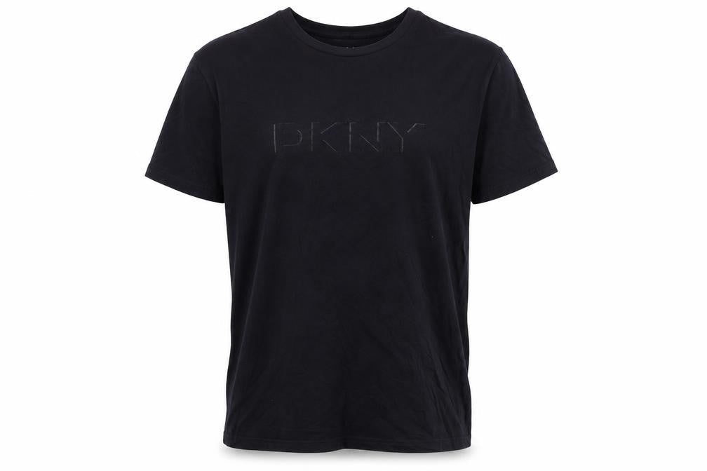 DKNY Men's Black Cotton Logo T-Shirt, M