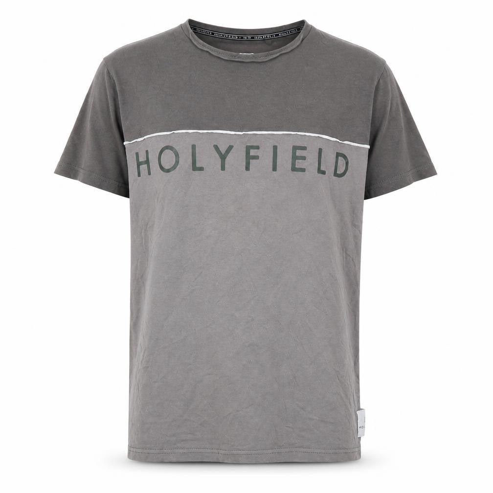 HOLYFIELD Boys Grey T-Shirt, 12-14 Years, Logo Accent