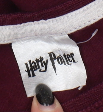 Preloved Harry Potter Boys Maroon Long Sleeve T-Shirt 13-14 Years - Detail