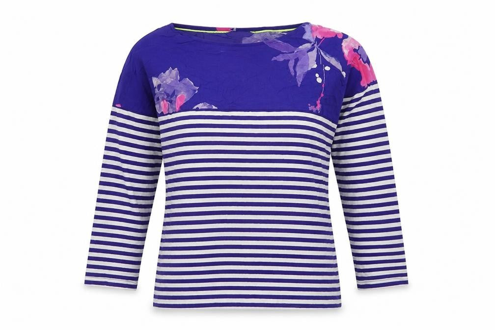 Joules Women's Blue Striped Blouse, Size 10, Casual Style