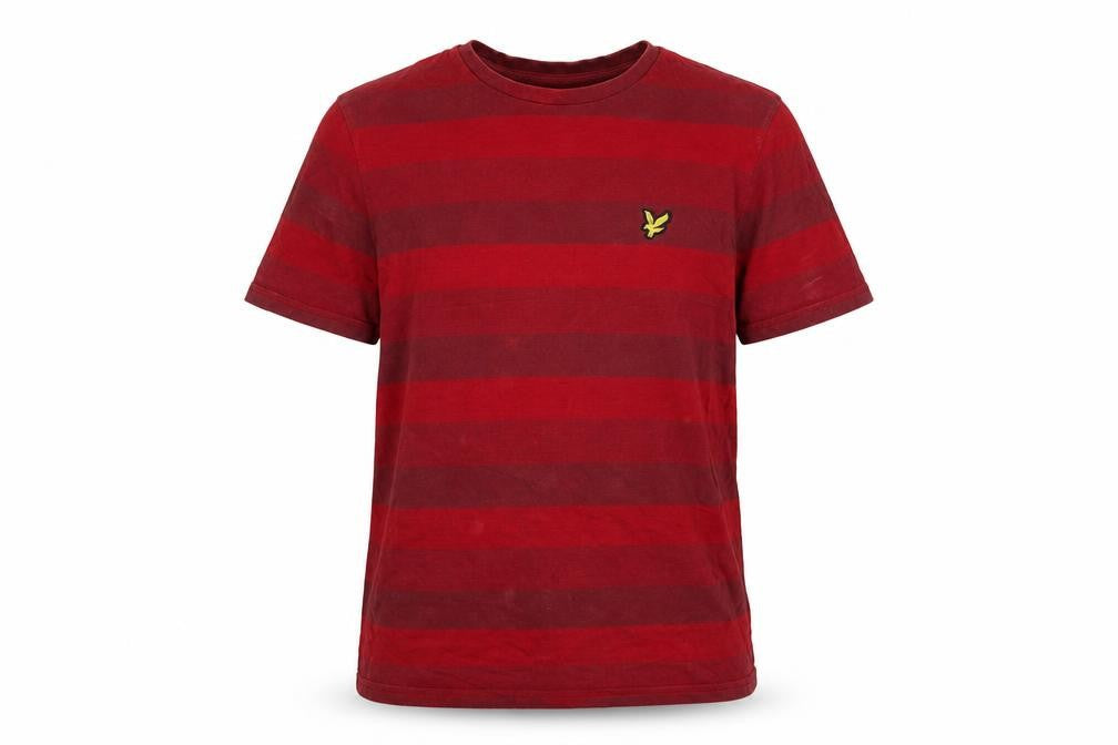 Lyle & Scott Men's Red Striped T-Shirt, Size M