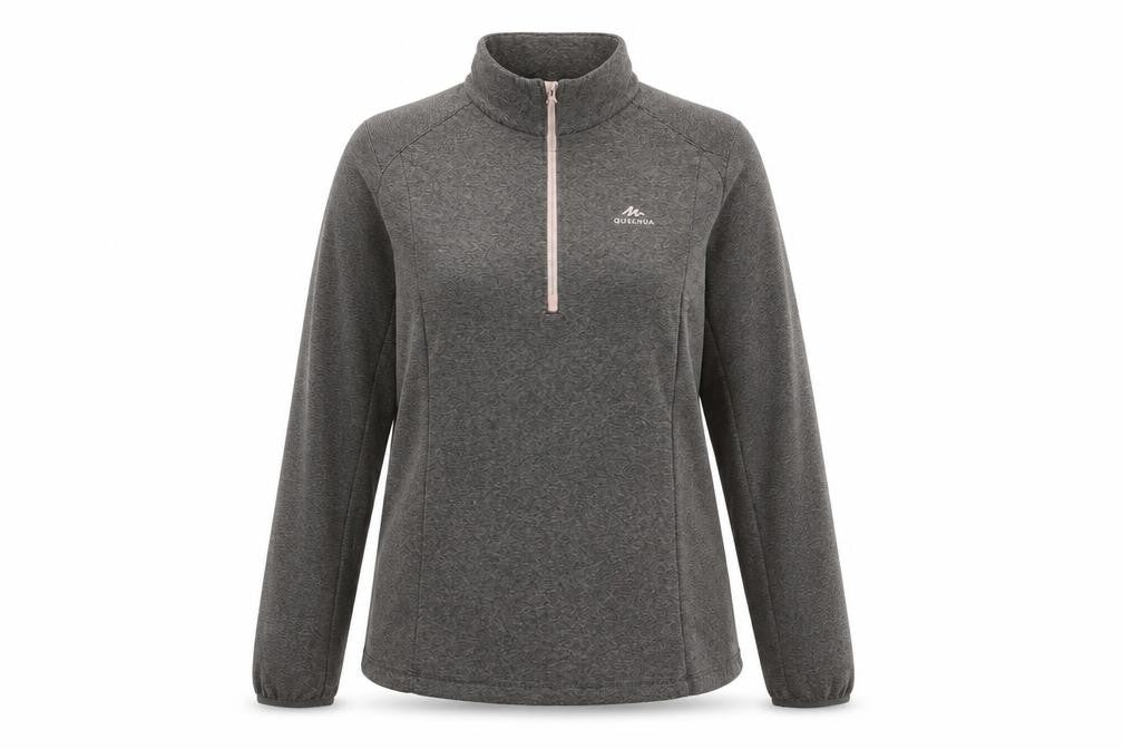 Decathlon Women's Grey Henley Sweatshirt M