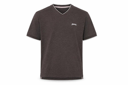 Slazenger Men's Brown V-Neck T-Shirt Medium