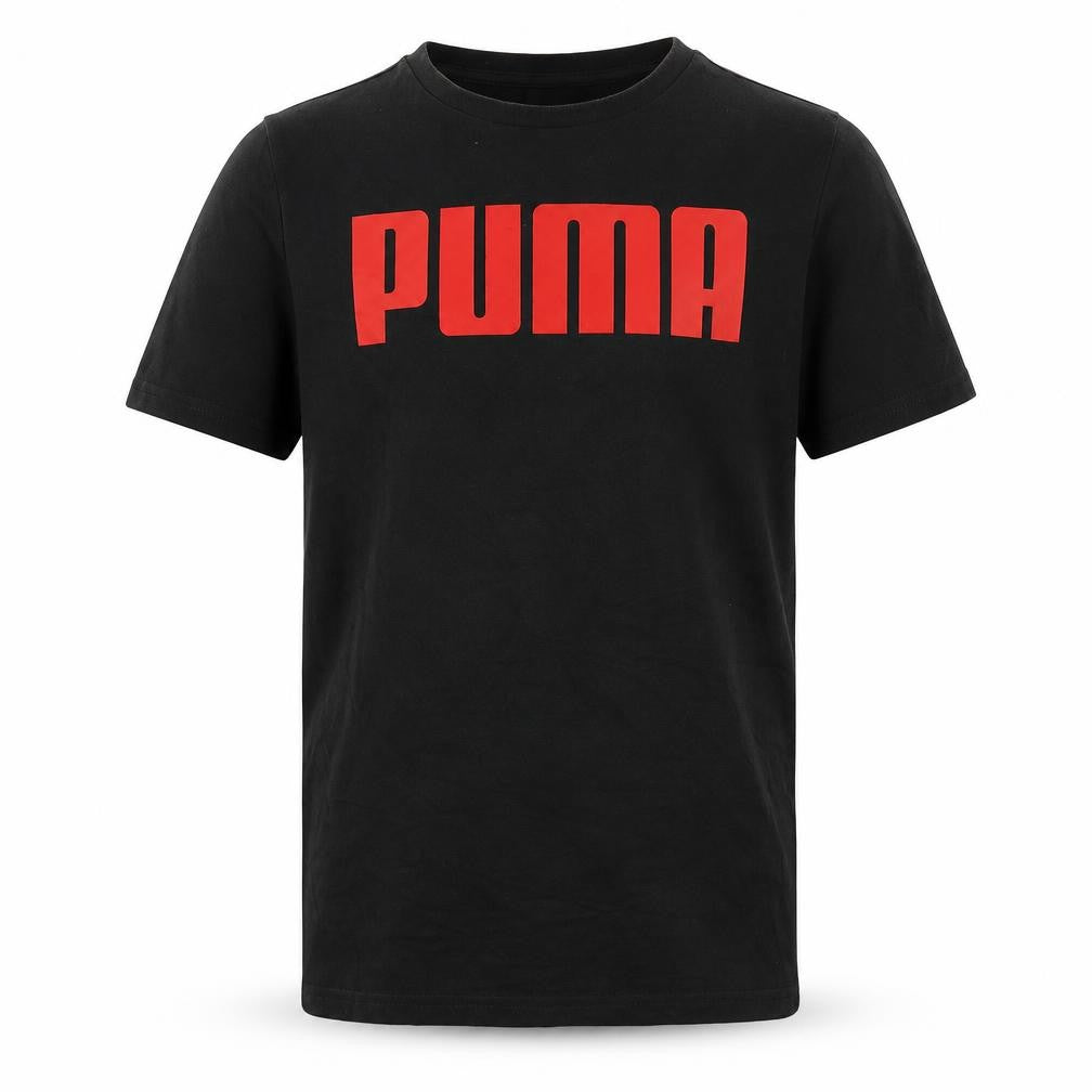 Puma Boys Black Logo T-Shirt, 11-12 Years, Basic Style