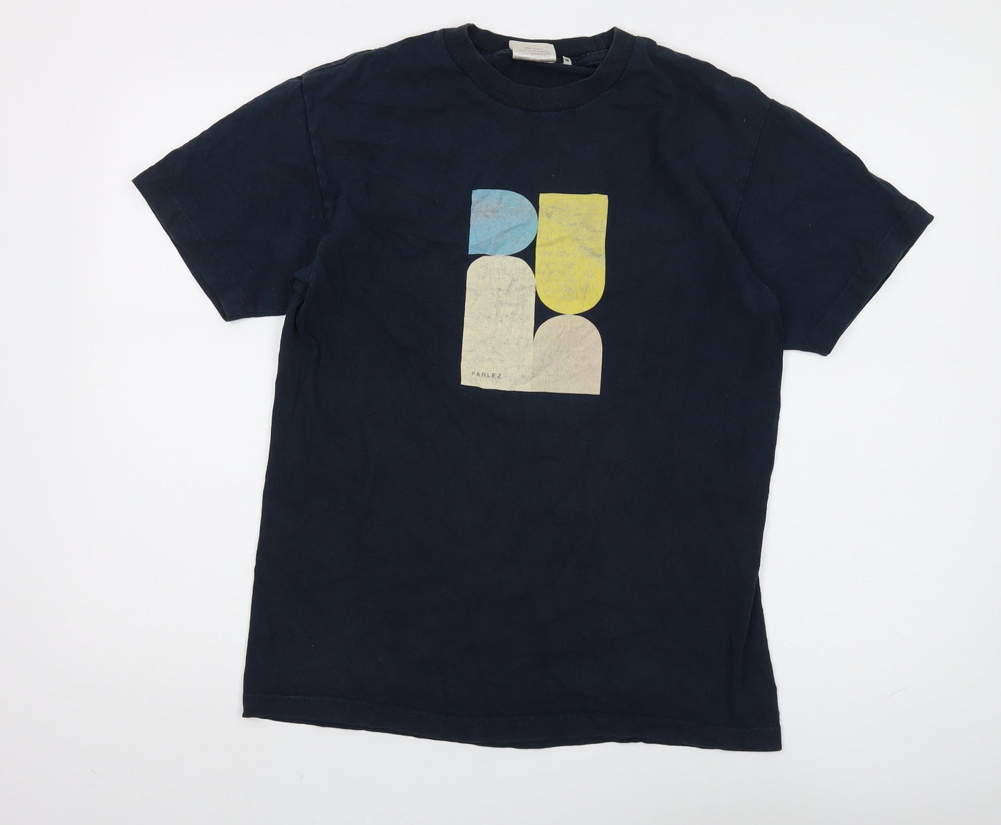 Parlez Men's Blue Graphic Print M T-Shirt