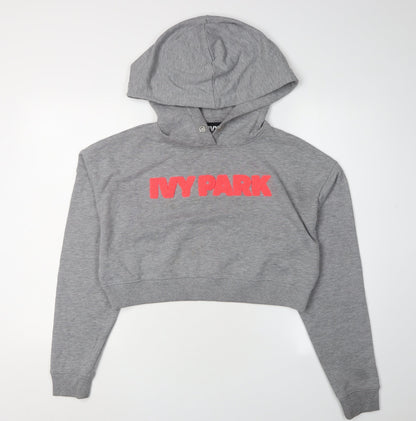 Additional front view of Ivy Park Grey Women's Pullover Hoodie, size S