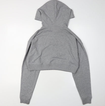 Back view of Ivy Park Grey Women's Pullover Hoodie, size S