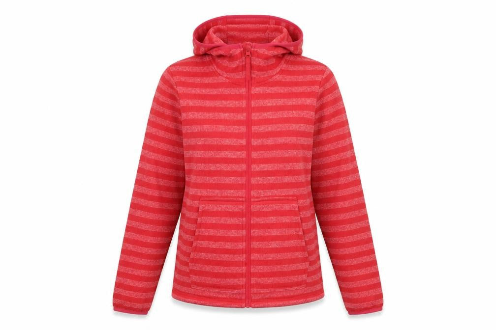 HIGEAR Women's Red Striped Hooded Basic Jacket Size 6