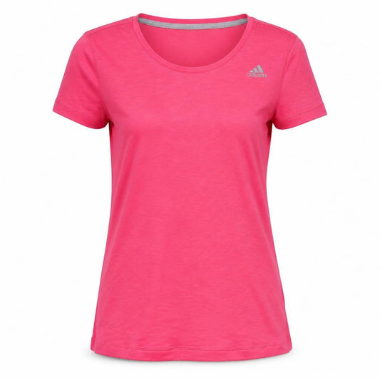 Front view of Adidas Women's Pink T-Shirt S Regular Fit