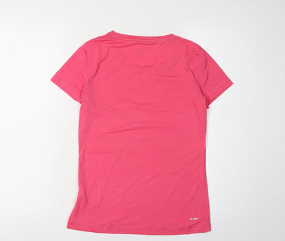 Back view of Adidas Women's Pink T-Shirt S Regular Fit