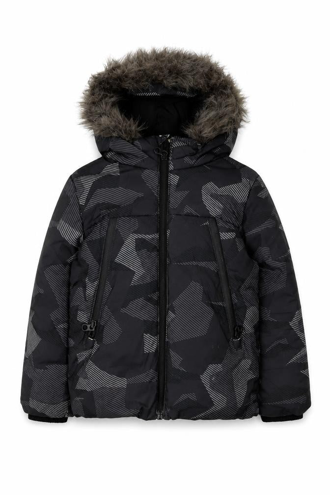 Next Boys Black Puffer Jacket 3 Years Hooded Winter