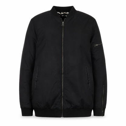 Pull&Bear Women's Black Bomber Jacket Size 12