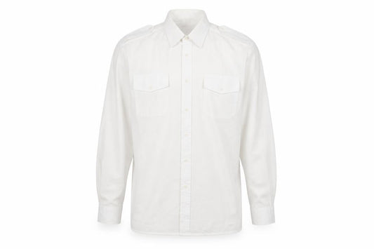 Allen Douglas Men's White Dress Shirt Size 44 Formal