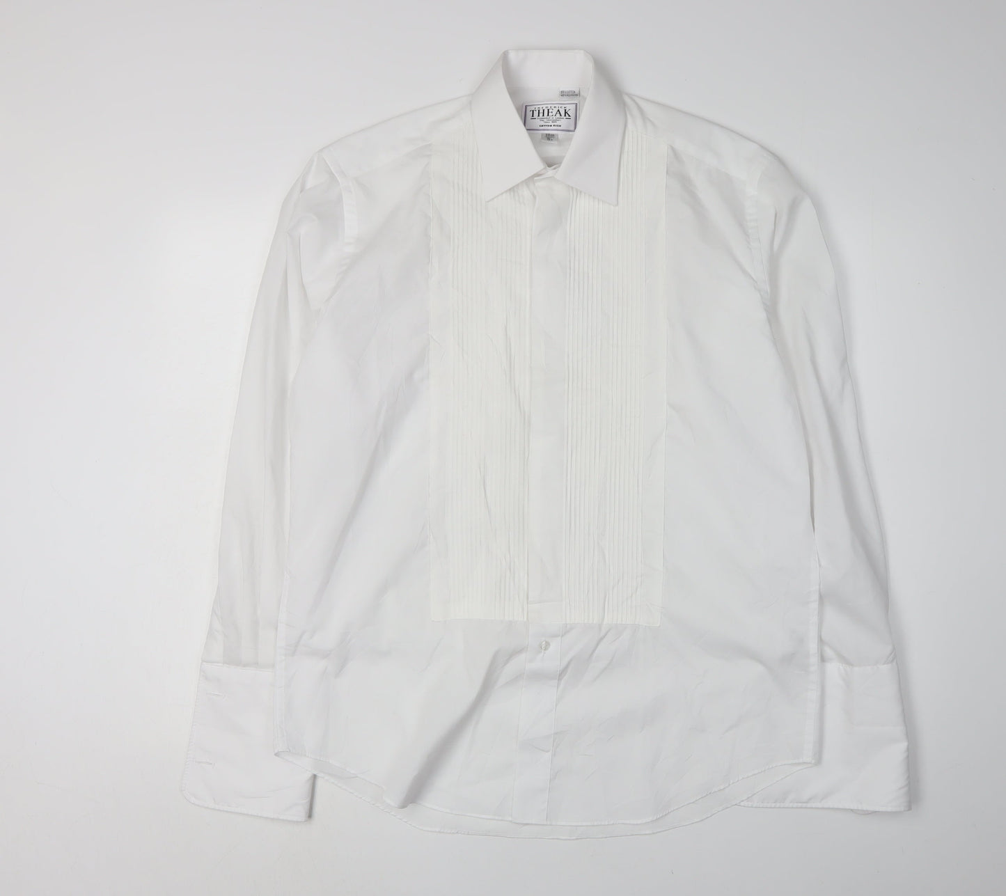 Frederick Theak Men's White Dress Shirt, S, Classic Fit