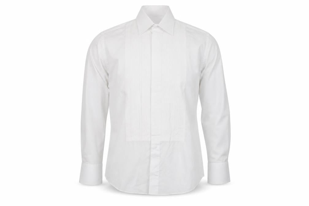 Frederick Theak Men's White Dress Shirt, S, Classic Fit