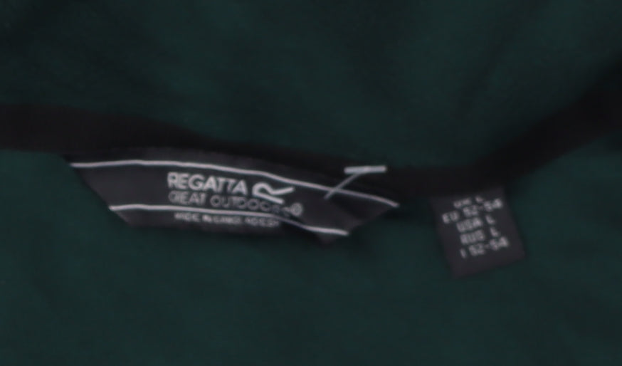 Regatta Men's Green 1/4 Zip Fleece Sweatshirt Size L