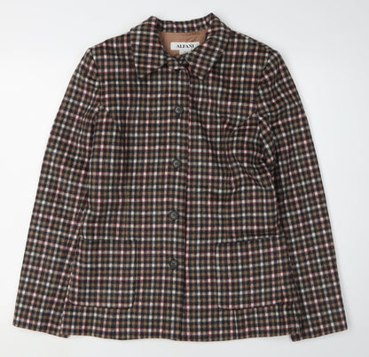 Alfani Women's Multicoloured Plaid Suit Jacket Size 10