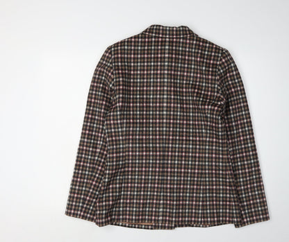 Alfani Women's Multicoloured Plaid Suit Jacket Size 10