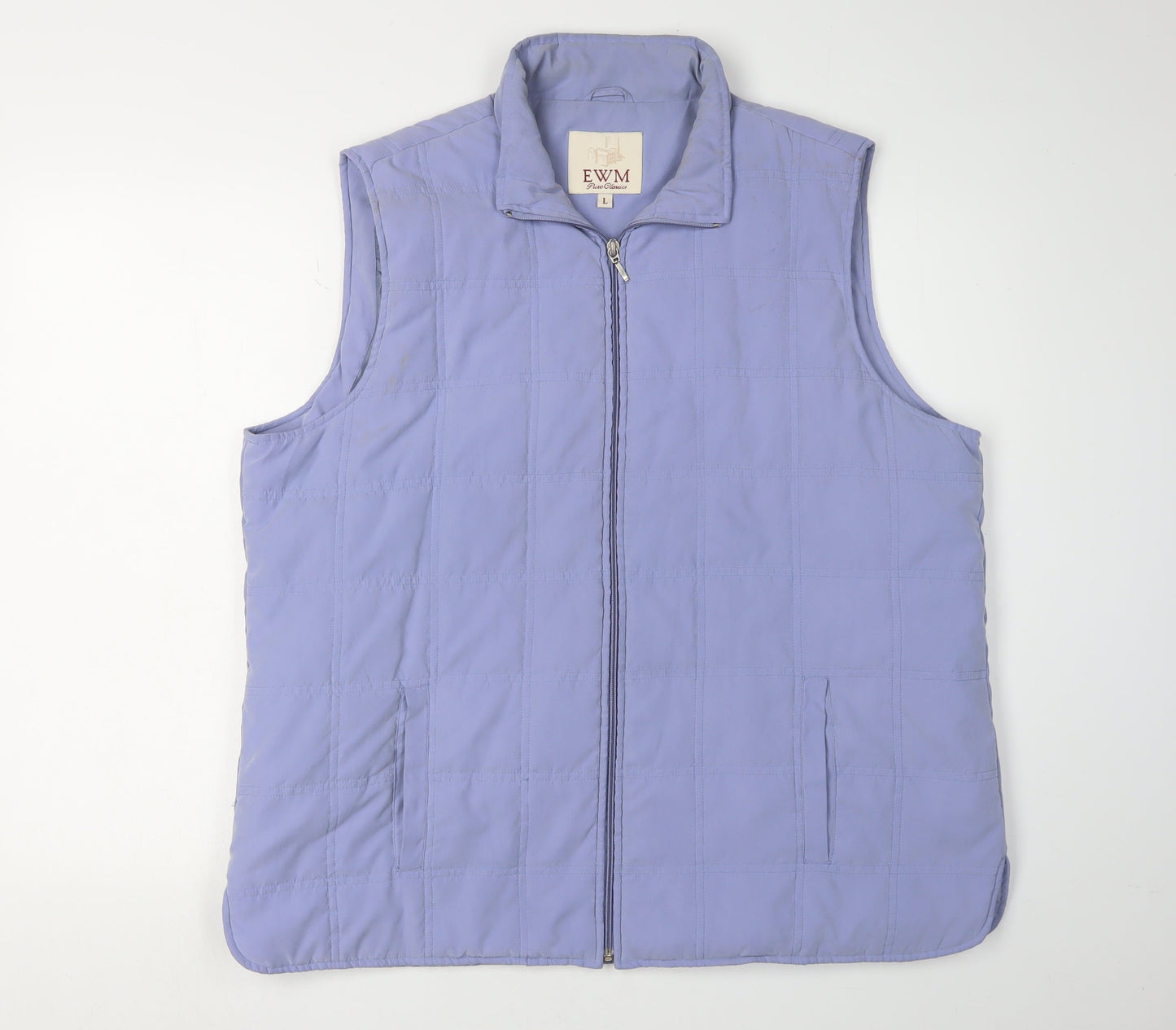 EWM Women's Purple Waistcoat, Size L, Full Zip Casual