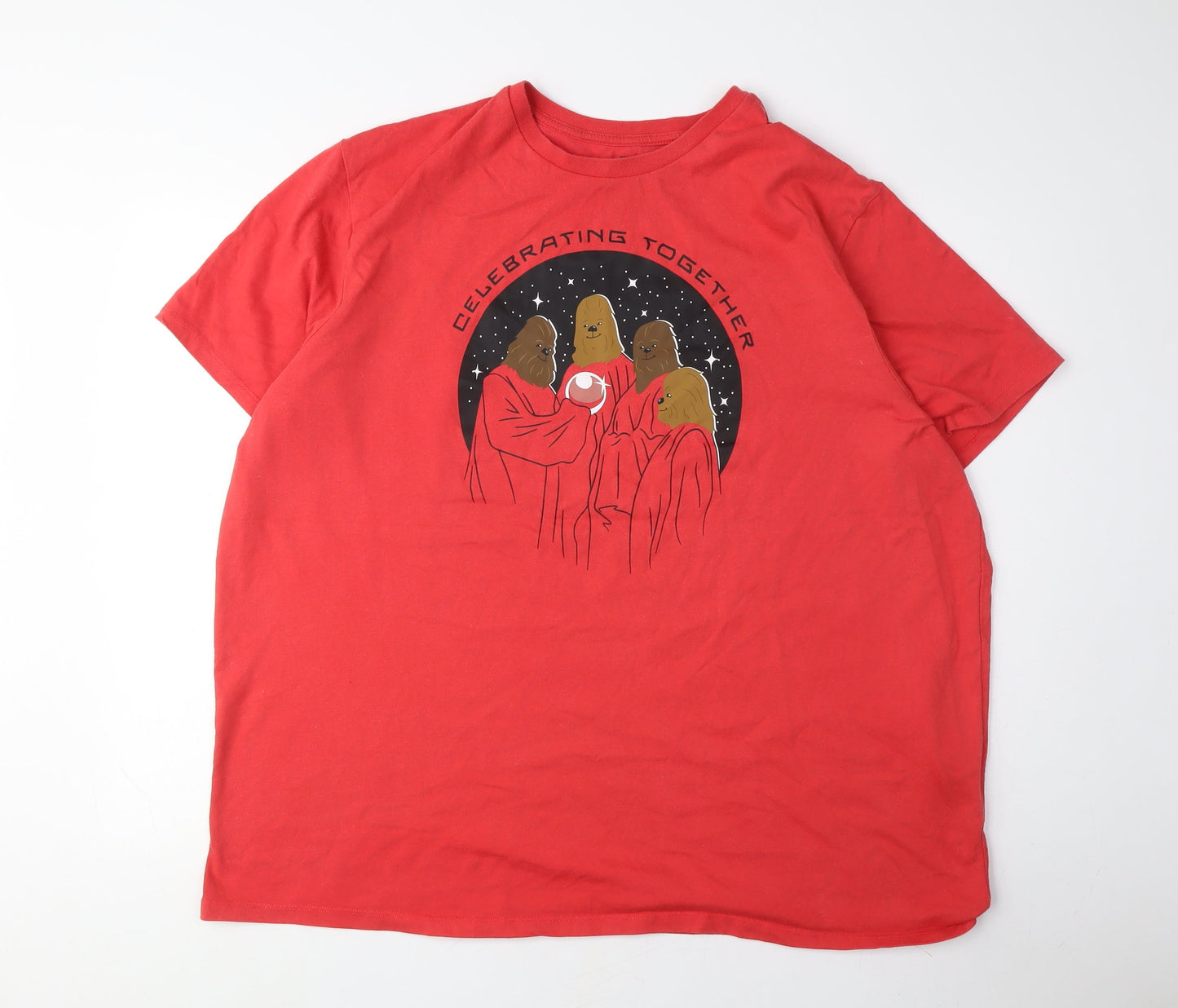 Star Wars Men's Red Chewbacca Graphic T-Shirt Size M