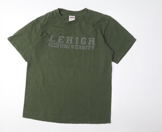 Anvil Men's Green University T-Shirt, Size M