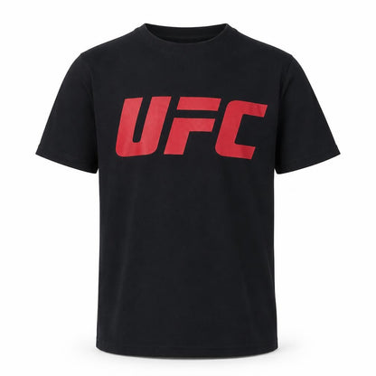 Front view of UFC boys’' black graphic t-shirt 9-11 years