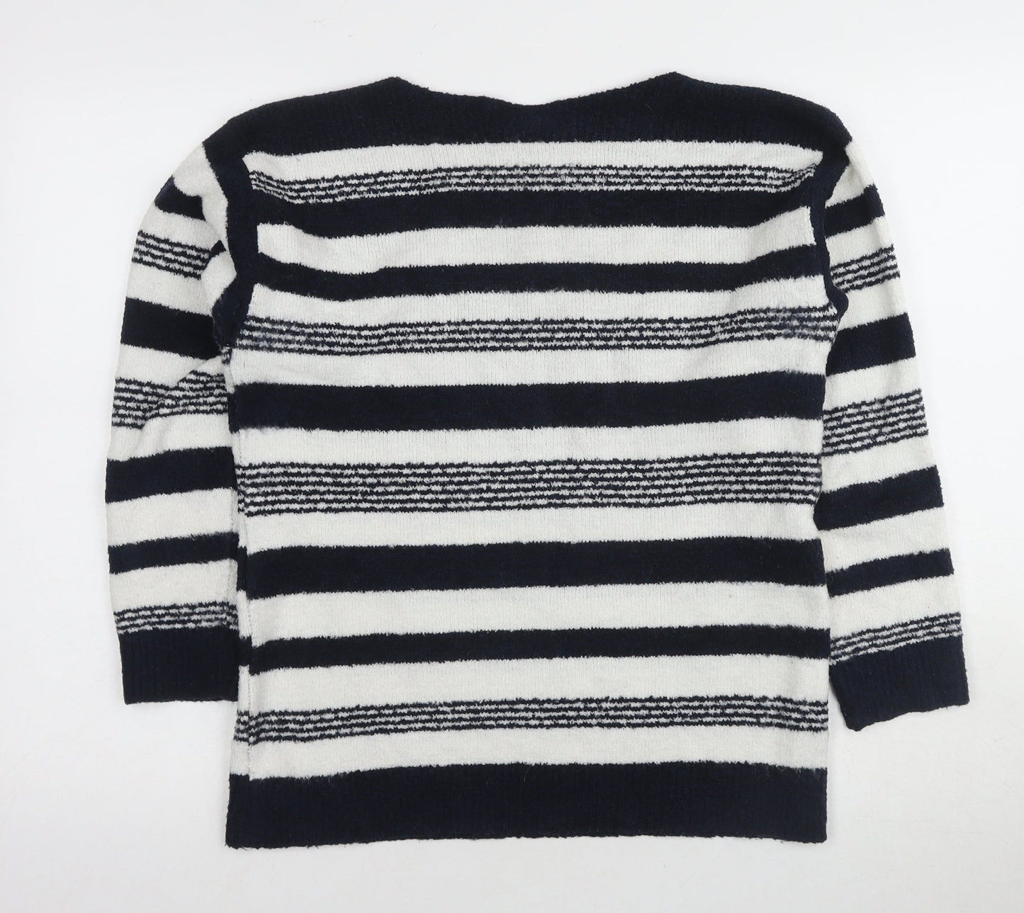 Pure & Natural Women's Black Stripe Pullover Jumper M