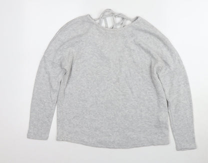 Topshop Women's Grey Pullover Jumper Size 8, Lightweight
