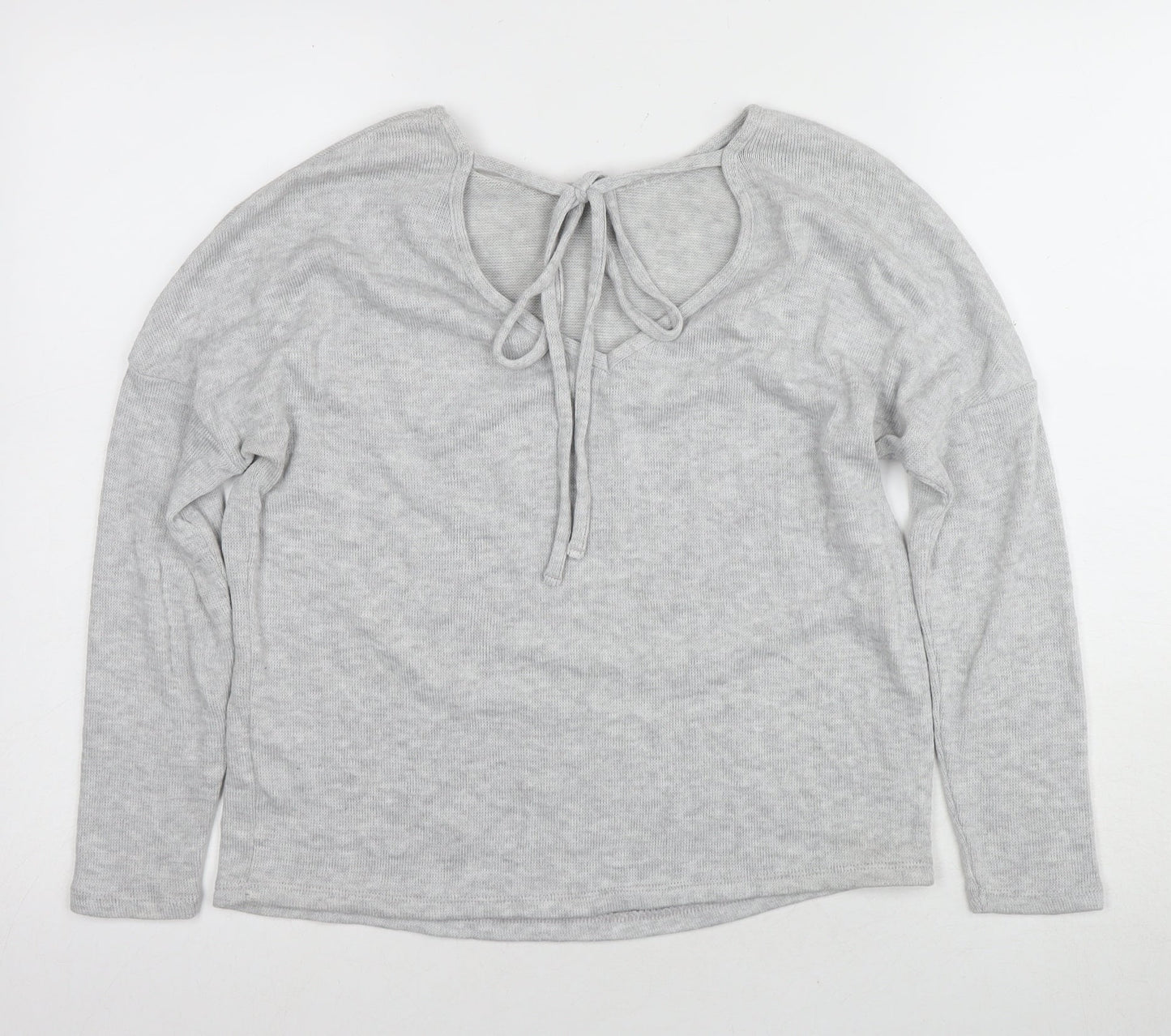 Topshop Women's Grey Pullover Jumper Size 8, Lightweight