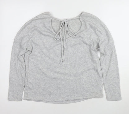 Topshop Women's Grey Pullover Jumper Size 8, Lightweight