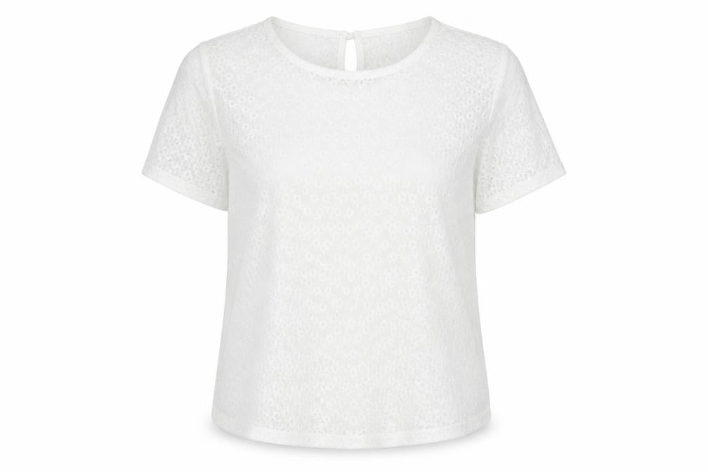 Red Herring Women's White Floral Lace Blouse Size 12