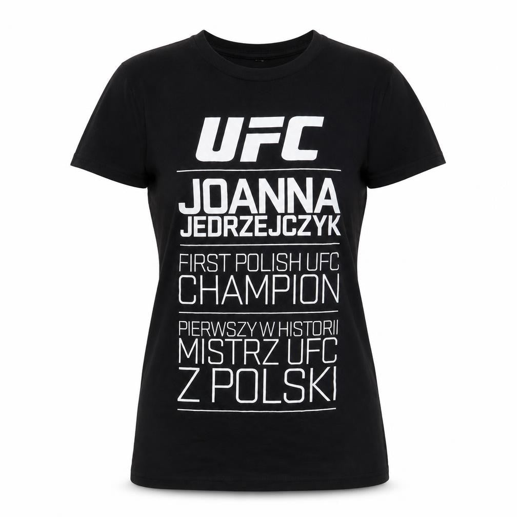 UFC Unisex Black Jersey T-Shirt L Crew Neck