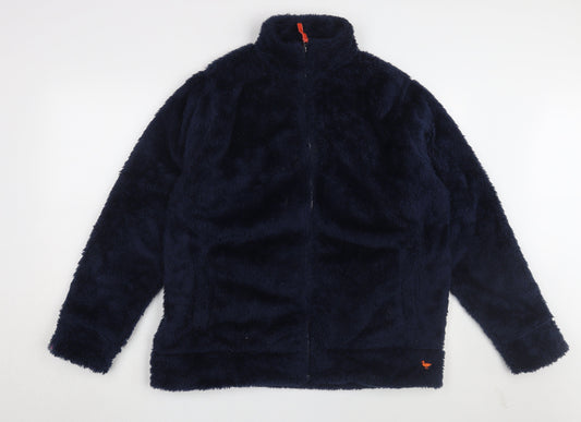 Country Rose Women's Navy Blue Fleece Jacket - Size L