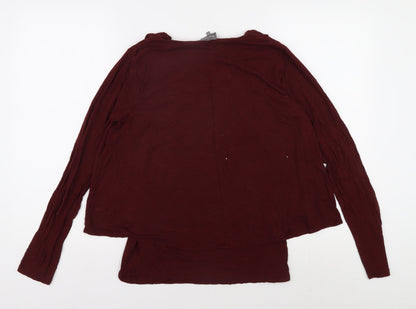 Phase Eight Women's Red V-Neck Blouse Size 10