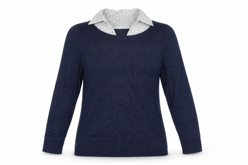 Monsoon Women's Blue Pullover Jumper Size 10 Cowl Neck