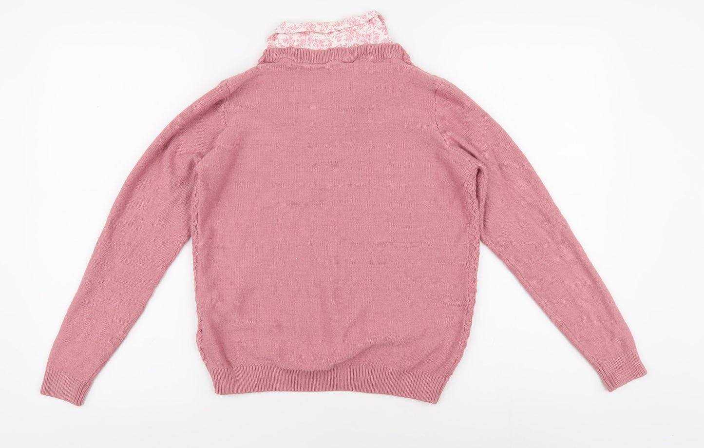 Edinburgh Woollen Mill Women's Pink Jumper, Size 10, Crew Neck