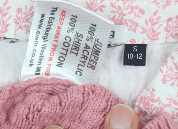 Edinburgh Woollen Mill Women's Pink Jumper, Size 10, Crew Neck