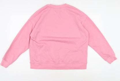 Preloved Disney Women's Pink Minnie Mouse Sweatshirt Size 10/12 - Back