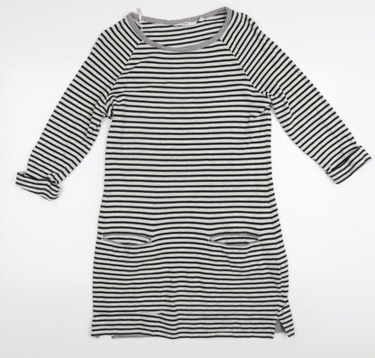 Next Women's Black Striped Tunic Jumper, Size 12