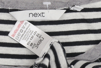 Next Women's Black Striped Tunic Jumper, Size 12