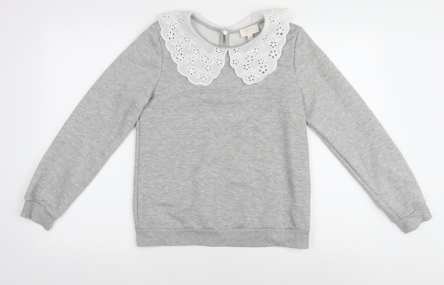 Feather & Bone London Grey Collared Pullover XS Women