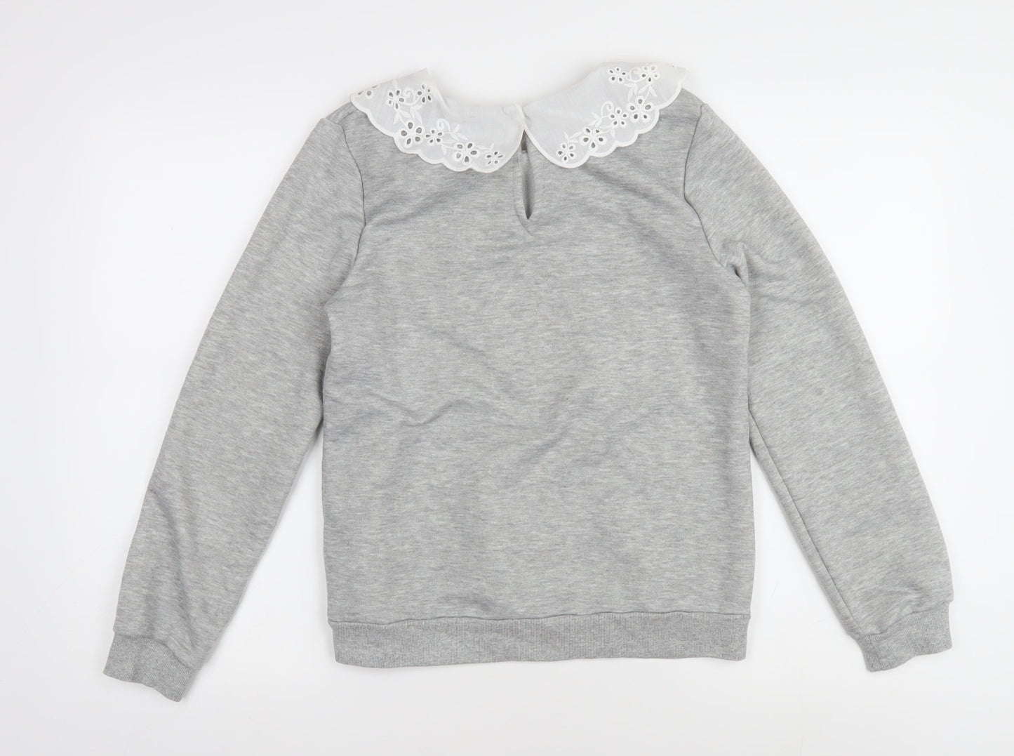 Feather & Bone London Grey Collared Pullover XS Women